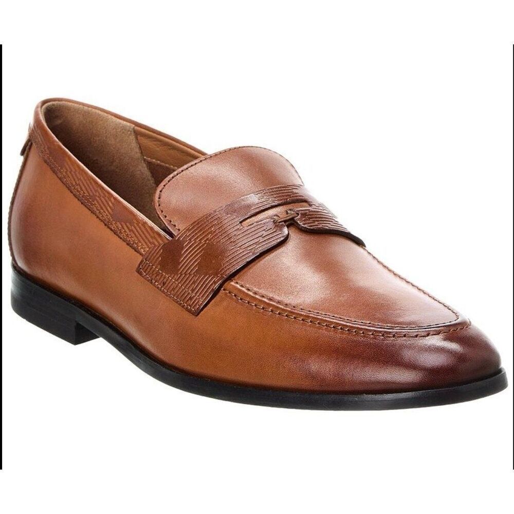 Ted Baker Addlerc debossed leather saddle loafers size 9